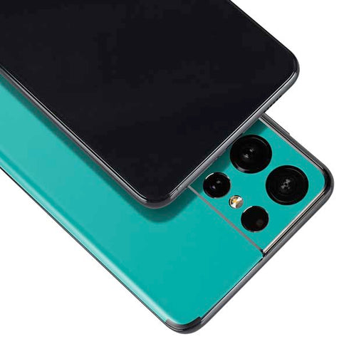 Aqua Blue Blue Solid Galaxy S21 Ultra 5G Skin
